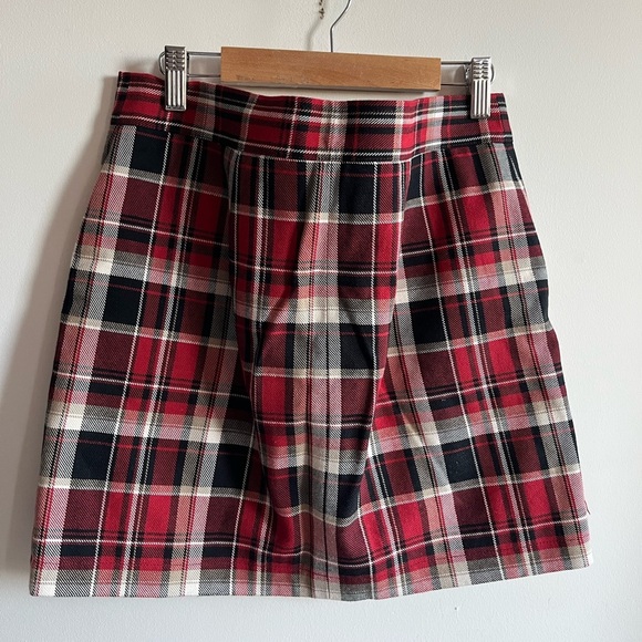 Rag & Bone - Leah Skirt - Red Multi -Plaid Zippered Mini Skirt Size 2 - Picture 8 of 13
